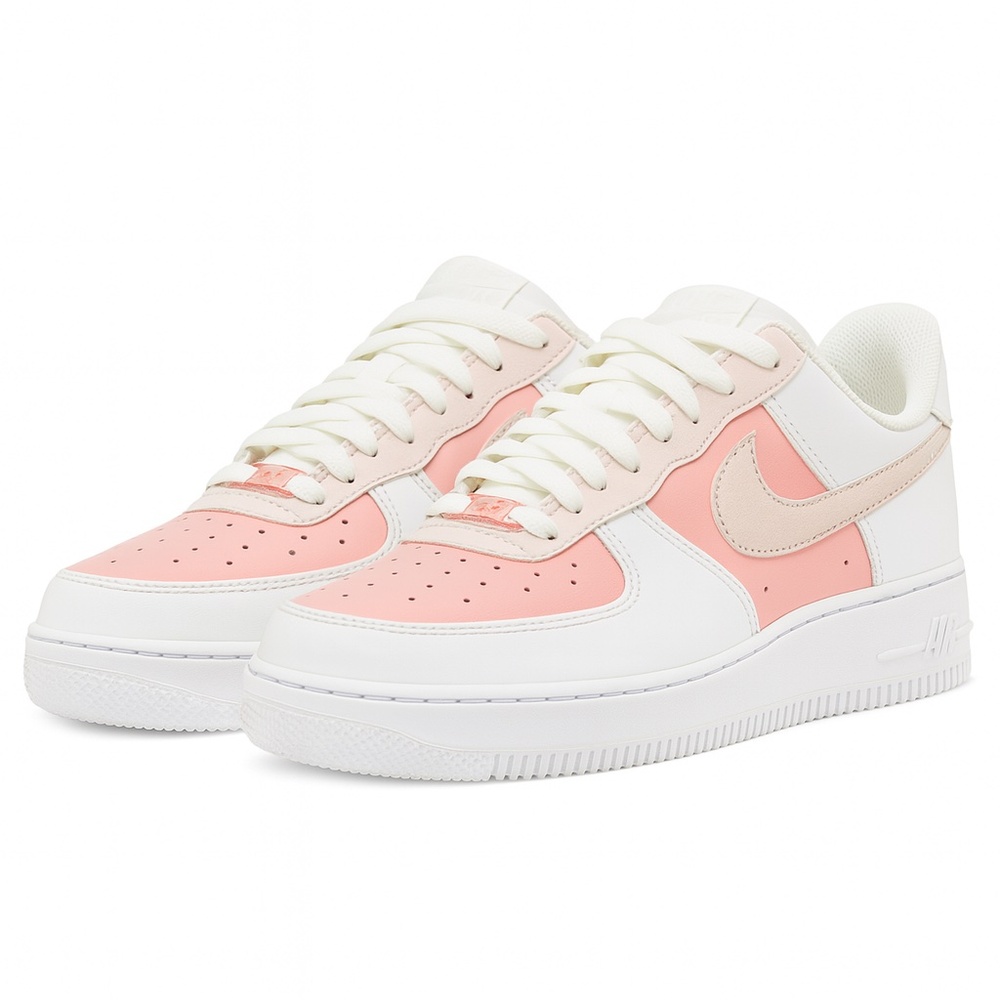 NIKE Women's Custom Air Force 1 in Pink and White│Size US 8.5